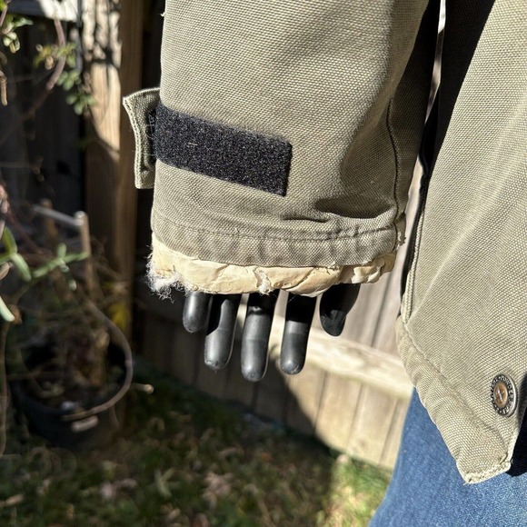 Powder River Outfitters Mens XL Chore Western Work Rancher Green Jacket Sherpa - Picture 9 of 14